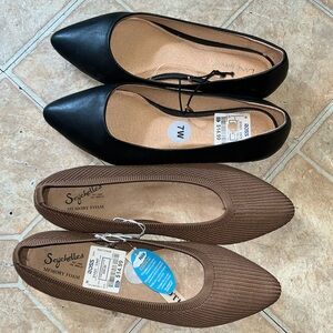 Seychelles Black and Brown Women's Flats